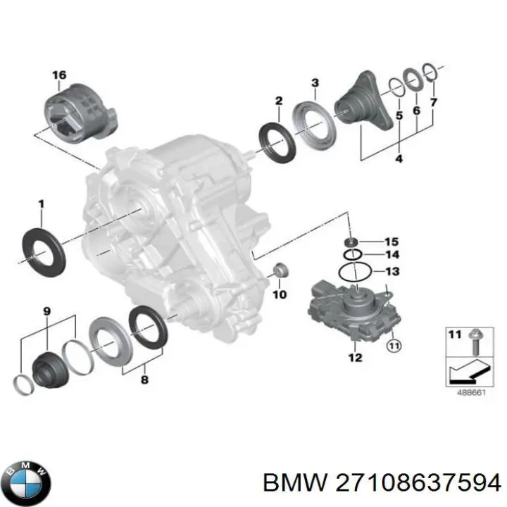 27108637594 BMW Прокладка крышки маслозаливной горловины