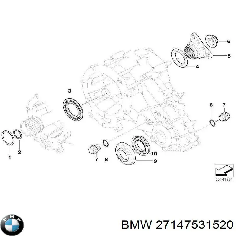 Сальник раздаточной коробки передний выходной на BMW 3 (E46) купить.