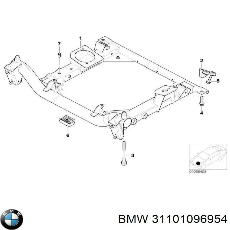 Подрамник передний 31101096954 BMW