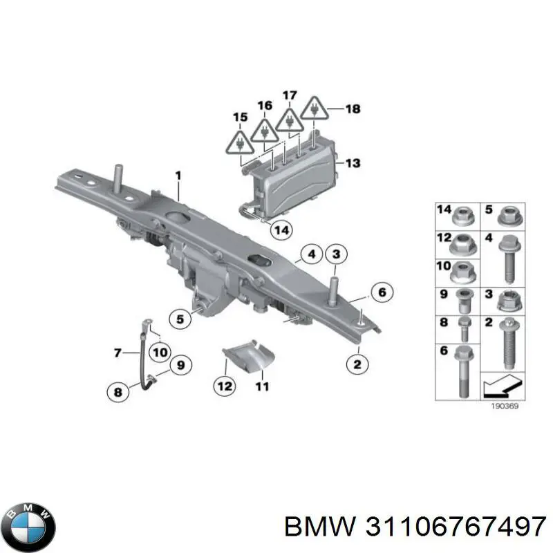 Купить 31106767497 BMW Болт переднего рычага