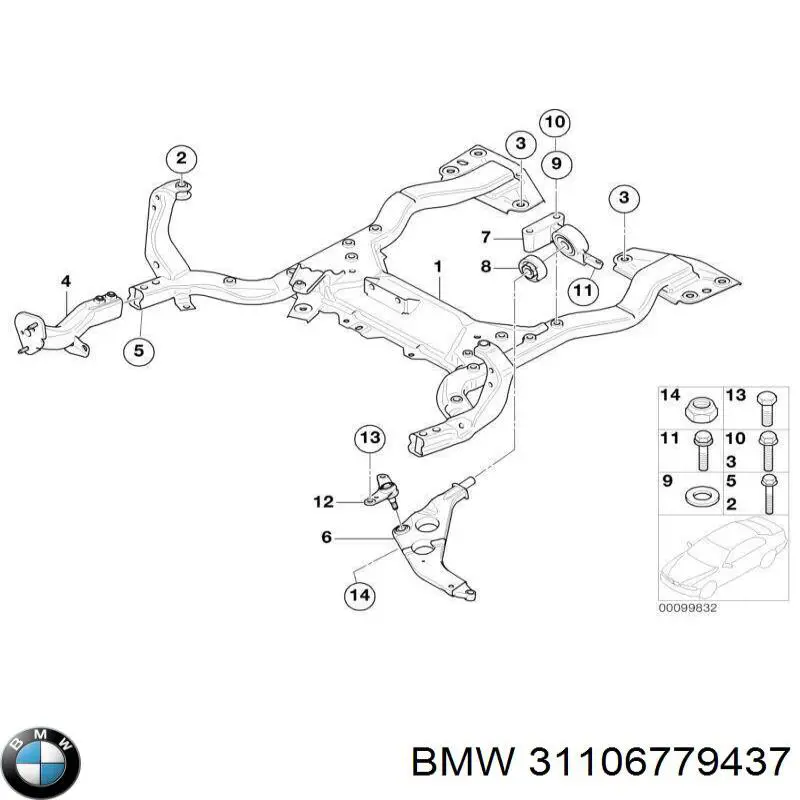 31106779437 BMW шаровая опора нижняя левая