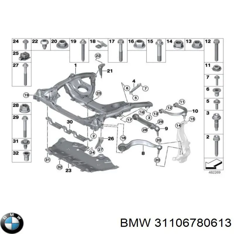 Купить 31106780613 BMW 