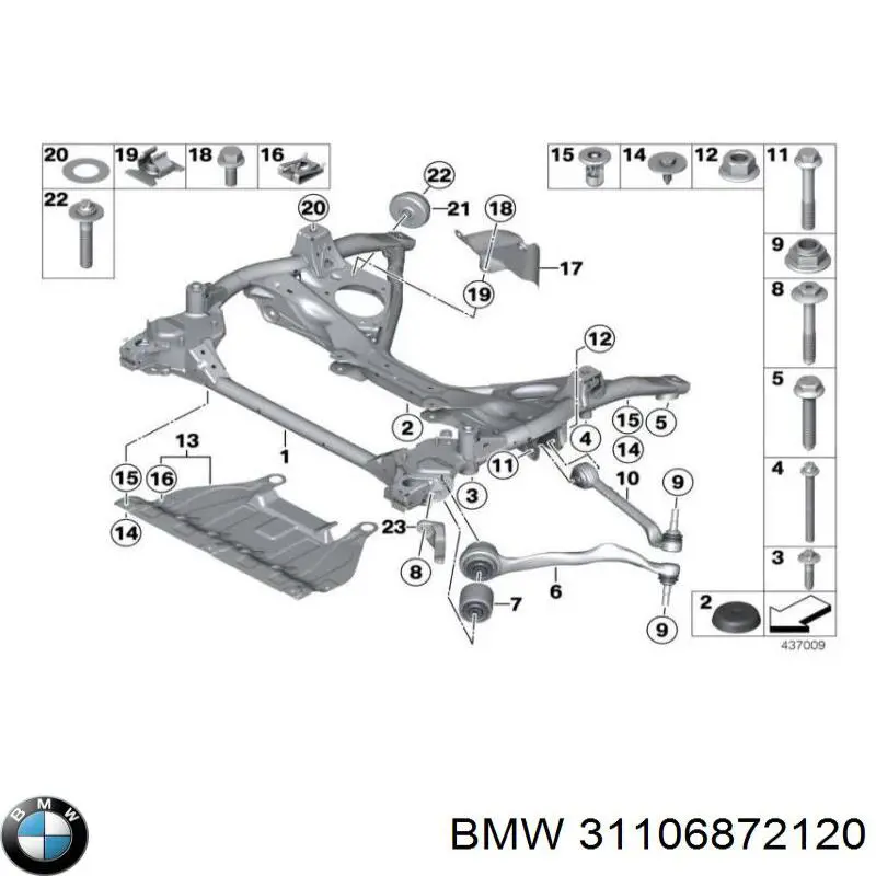 Подрамник передний 31116865429 BMW