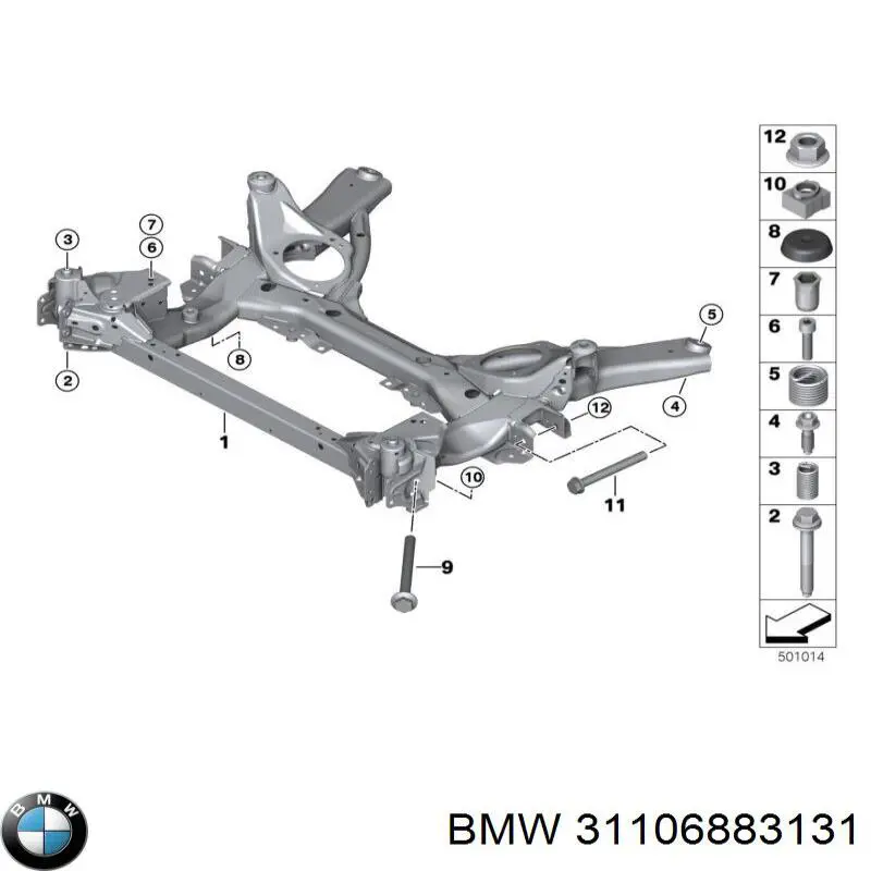 Compre Viga de suspensão dianteira (plataforma veicular) BMW 3 