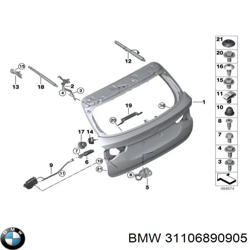 31106890905 BMW braço oscilante inferior esquerdo de suspensão dianteira