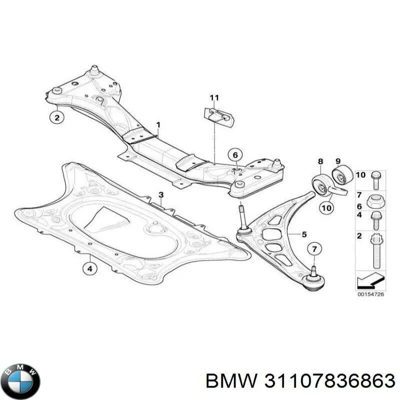 31107836863 BMW сайлентблок переднего нижнего рычага