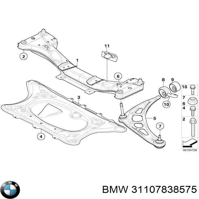31107838575 BMW сайлентблок переднего нижнего рычага