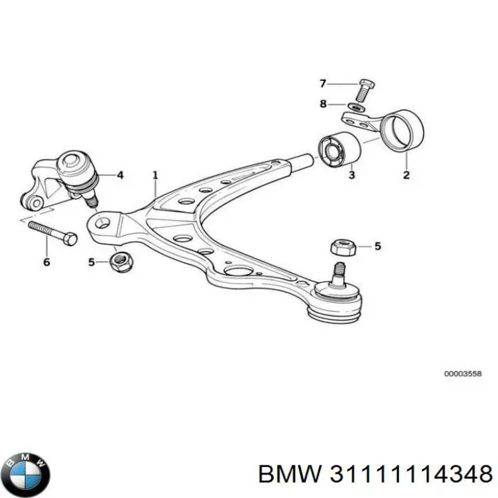 31111114348 BMW Шайба форсунки верхняя
