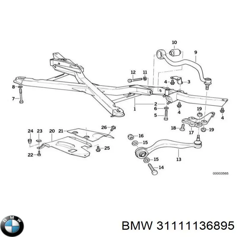 Купить 31111136895 BMW 