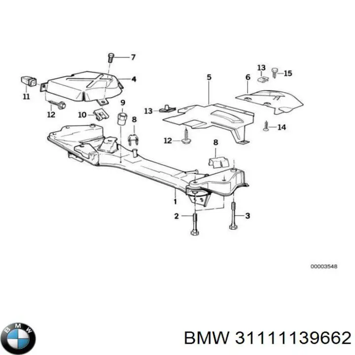 Балка передней подвески (подрамник) на BMW 8 (E31) купить.