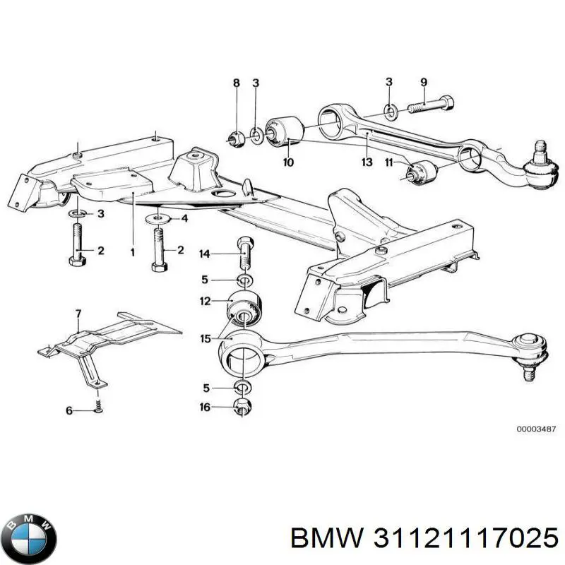 Сайлентблок переднего рычага 31121117025 BMW