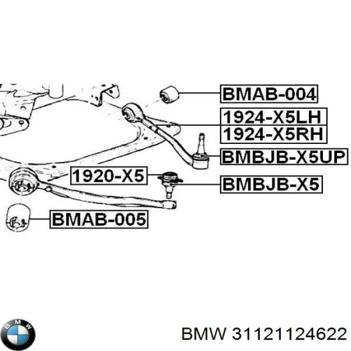 31121124622 BMW Сайлентблок нижнего переднего рычага