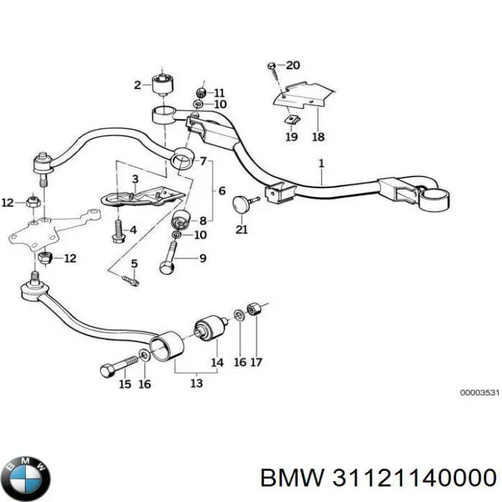 Верхний рычаг 31121140000 BMW