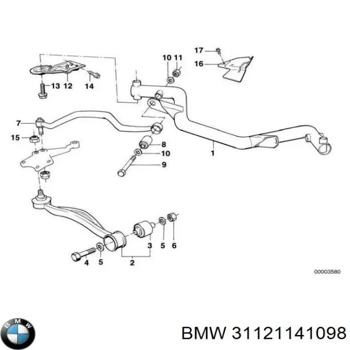 Верхний рычаг 31121141098 BMW