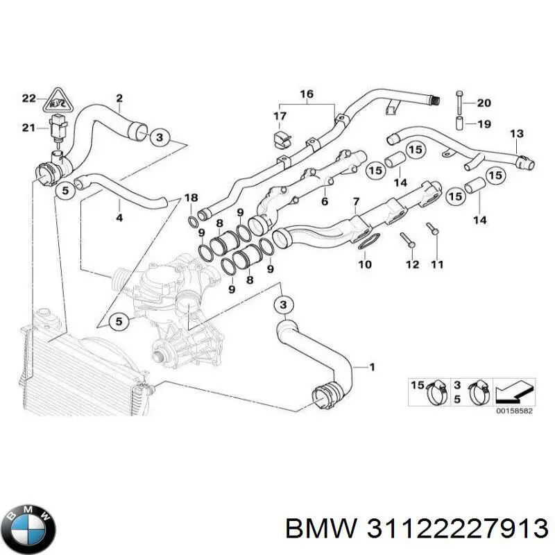 Рычаг передней подвески нижний левый 31122227913 BMW