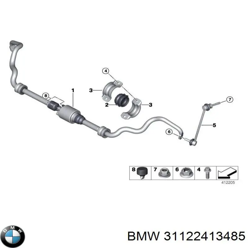Купить 31122413485 BMW Рычаг передней подвески левый