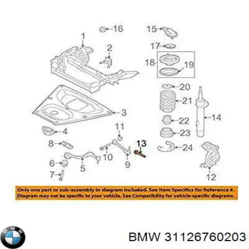 Болт ступицы BMW 31126760203