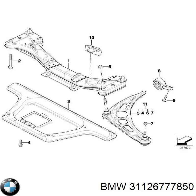 31126777850 BMW сайлентблок переднего нижнего рычага