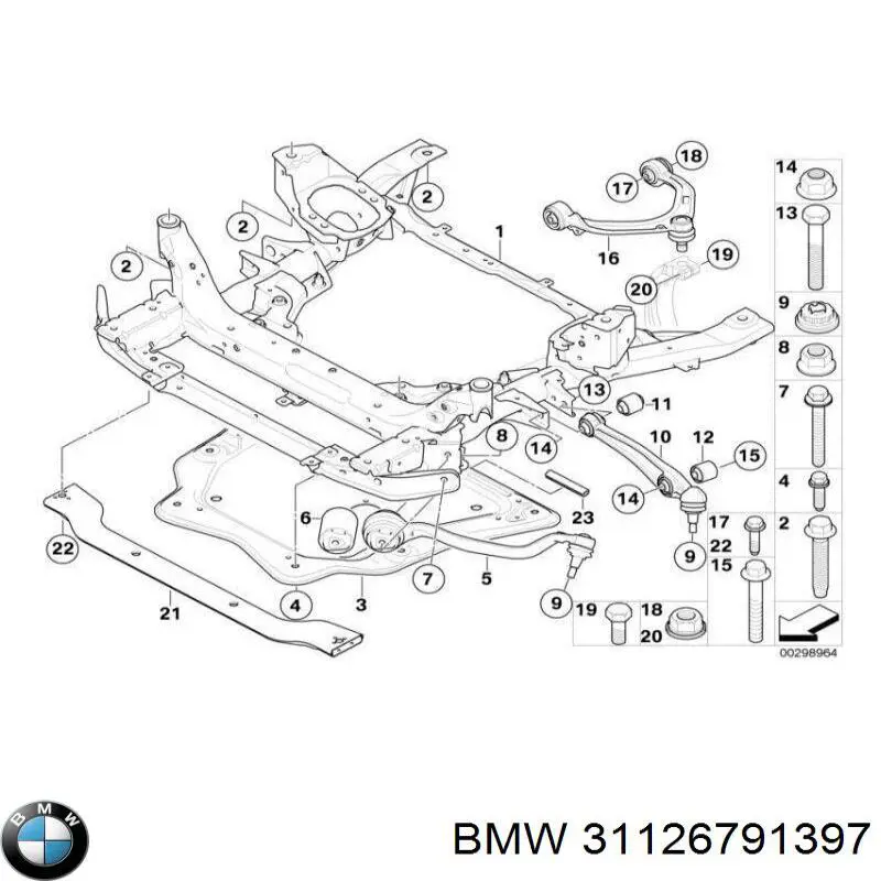 31126791397 BMW сайлентблок переднего нижнего рычага