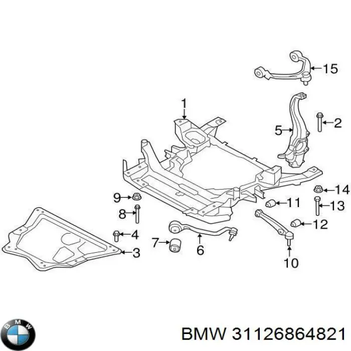 Рычаг передней подвески левый 31126864821 BMW