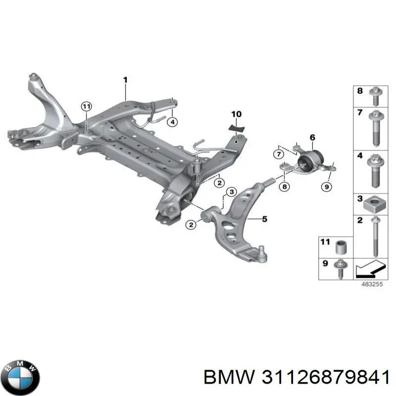 31126879841 BMW рычаг передней подвески нижний левый