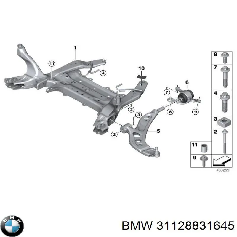 Сайлентблок переднего рычага 31128831645 BMW