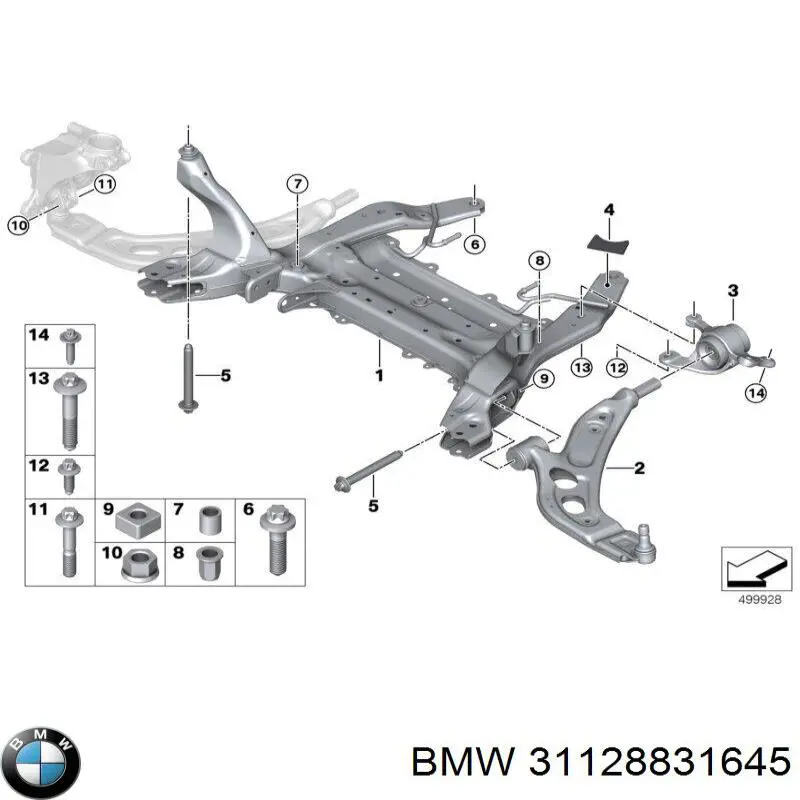 31128831645 BMW сайлентблок переднего нижнего рычага