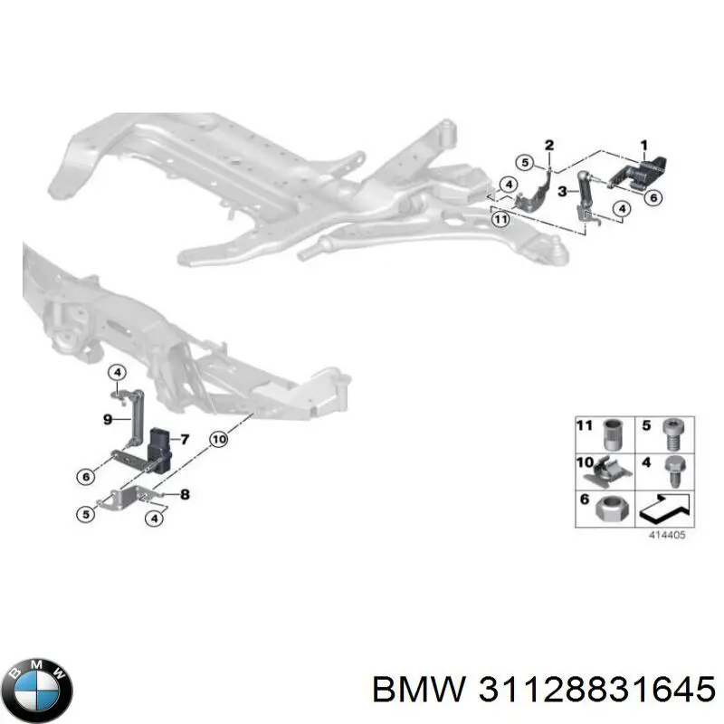 Купить 31128831645 BMW Сайлентблок нижний передней подвески