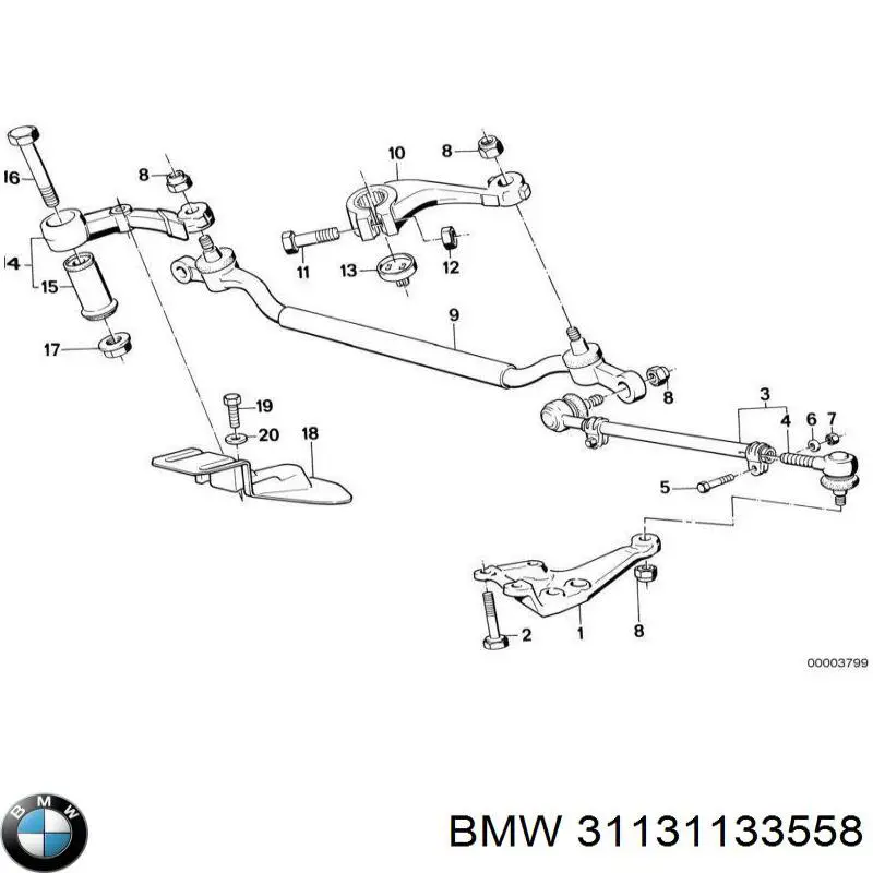 Купить 31131133558 BMW 