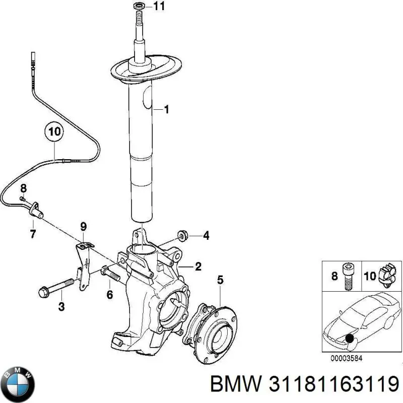 BMW 31181163119 цена, от 1.64 USD