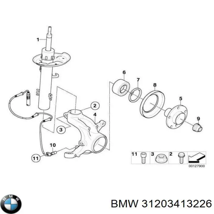 Ступица (передняя) BMW 31203413226