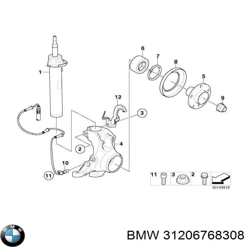 31206768308 BMW Ступица колеса передняя