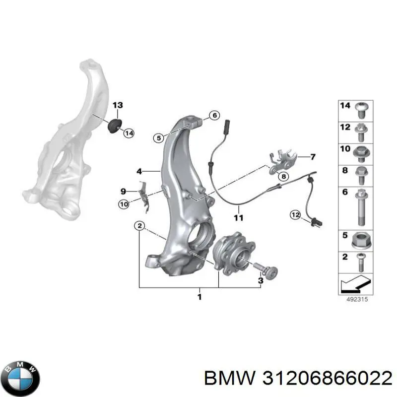 Болт ступицы на BMW 5 (G31) купить.