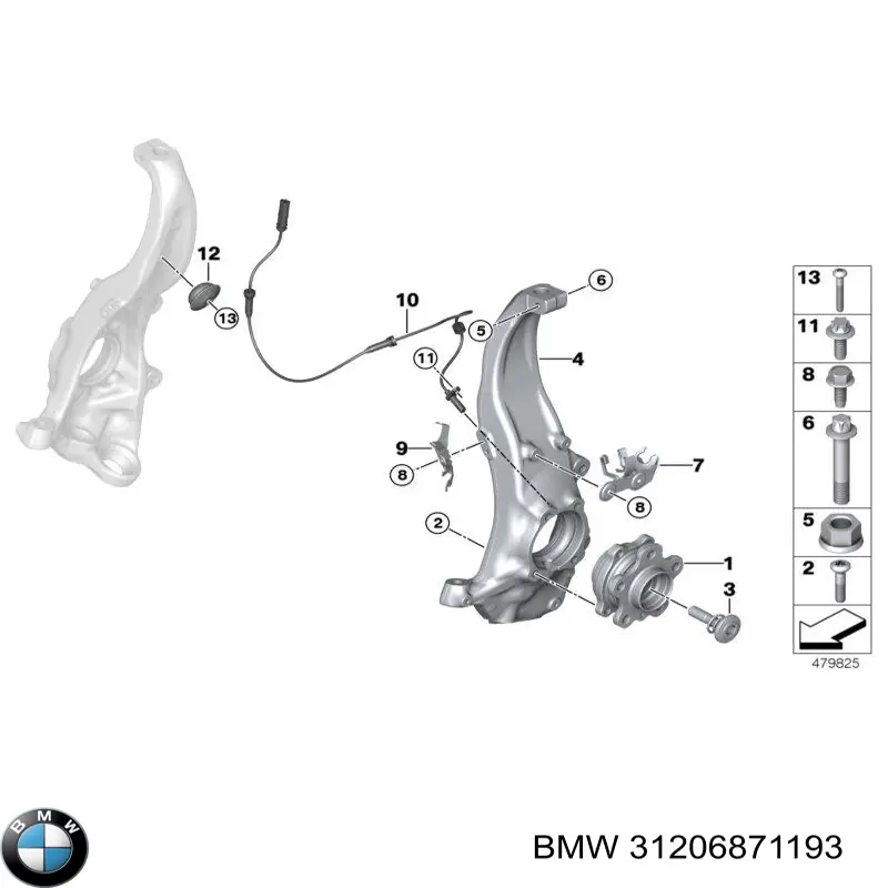 Передняя ступица 31206871193 BMW
