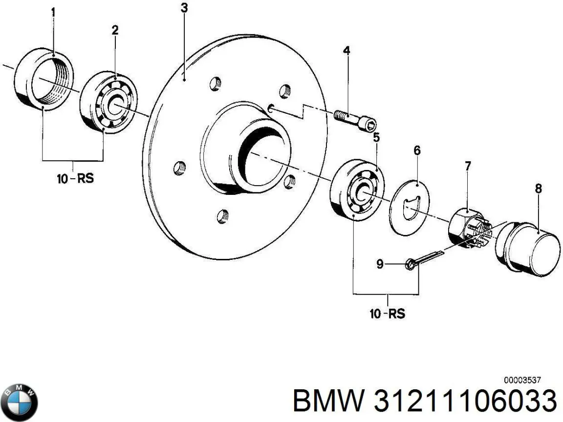 Подшипник ступицы 31211106033 BMW