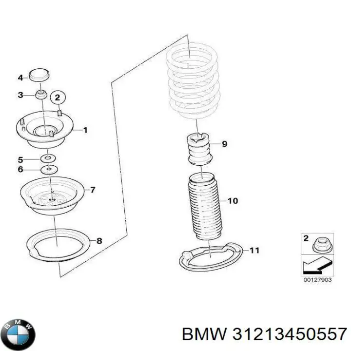 Цапфа (поворотный кулак) передний левый 31213450557 BMW