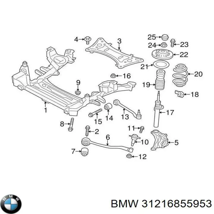 31216787679 BMW цапфа (поворотный кулак передний левый)