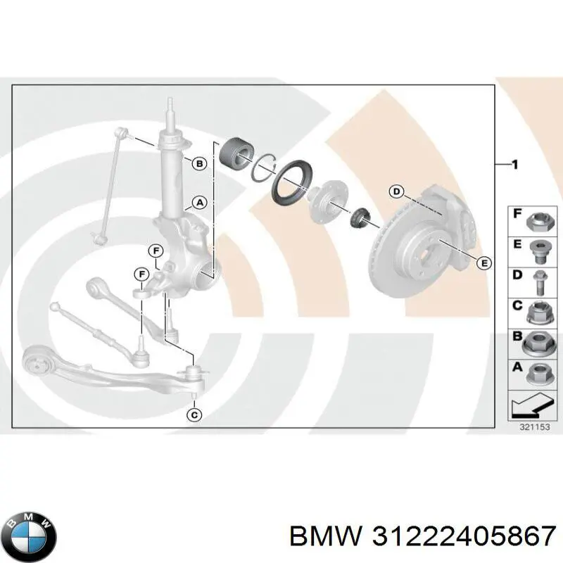 31222405867 BMW подшипник ступицы передней