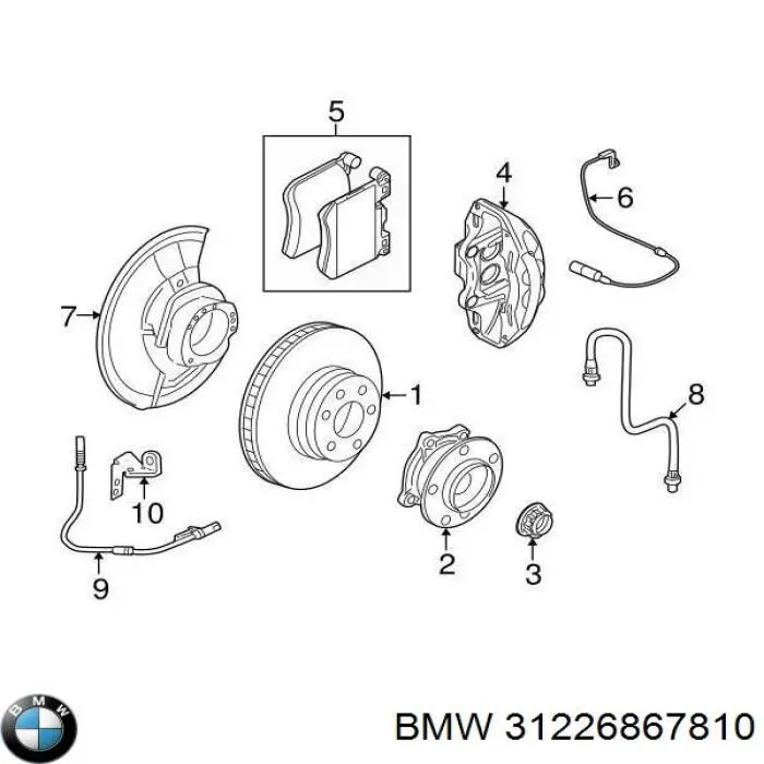 Ступица передняя 31206783747 BMW