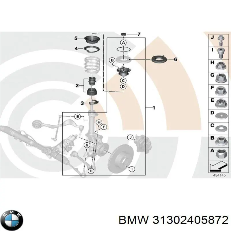 Чехол амортизатора переднего BMW 31302405872 цена, от 27.94 USD