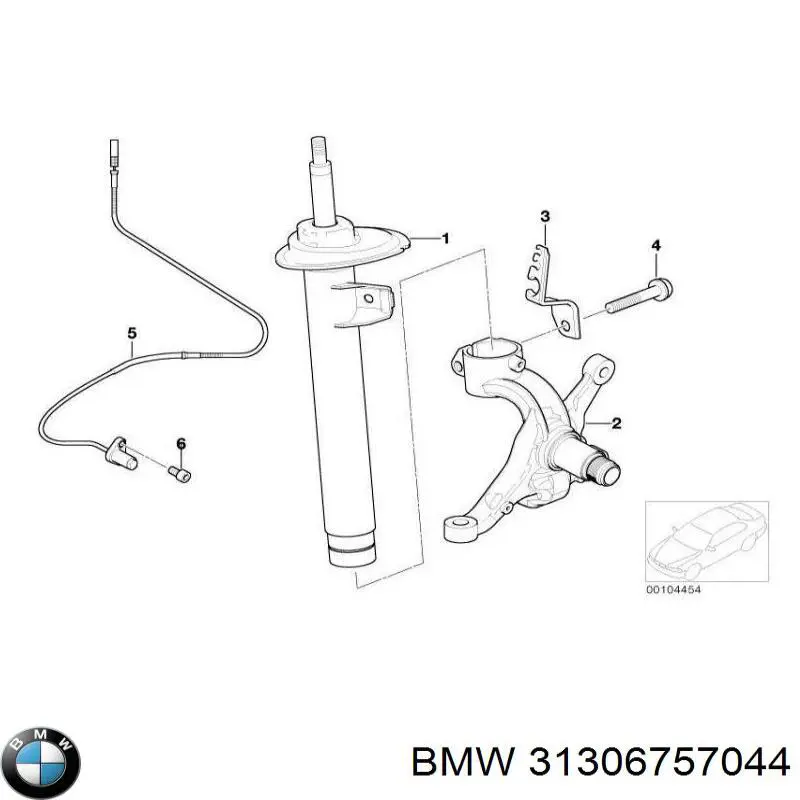 31311094564 BMW Амортизатор передней подвески правый