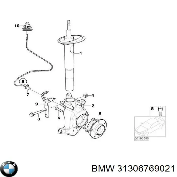 Купить 31306769021 BMW Амортизатор подвески передний левый