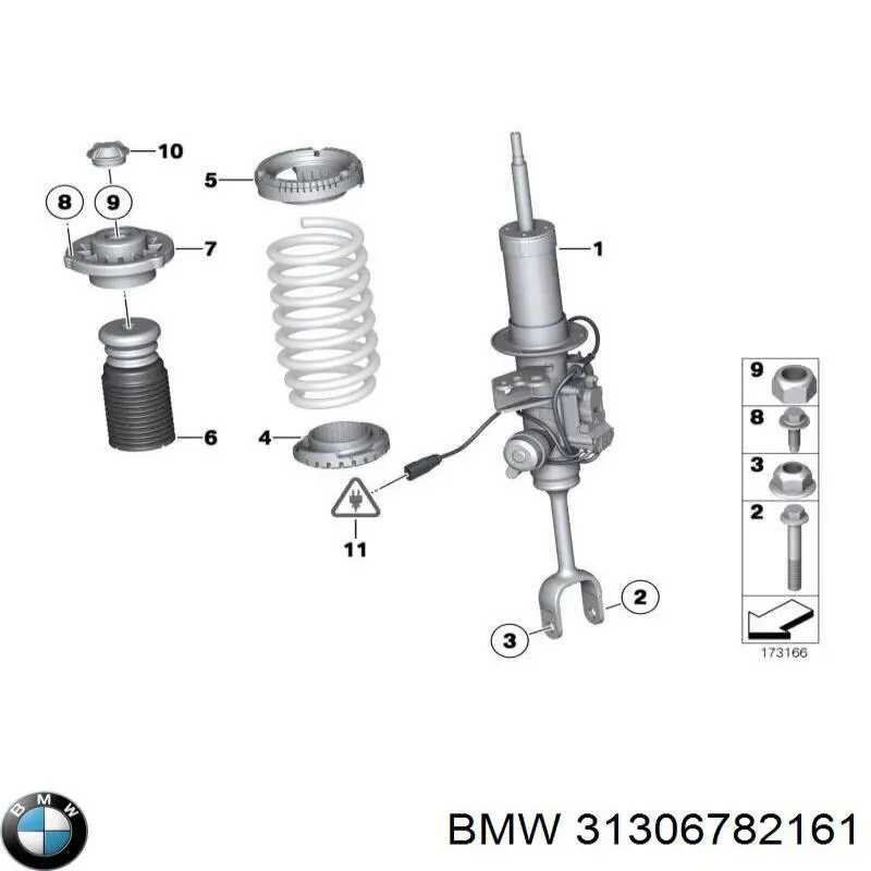 Опора амортизатора переднего 31306782161 BMW