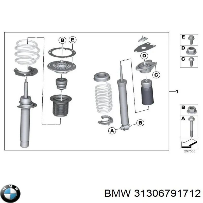 Пыльник амортизатора переднего BMW 31306791712