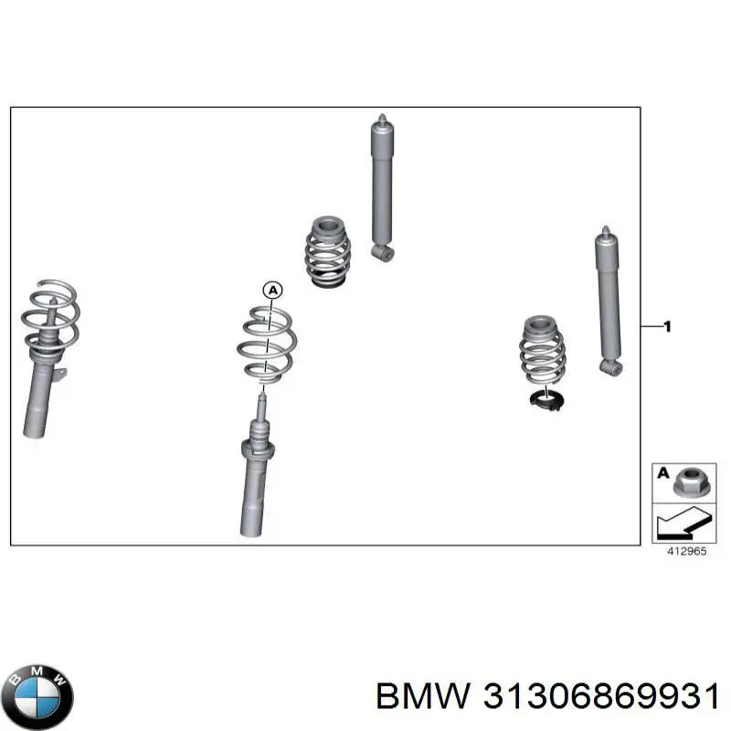 Купить 31306869931 BMW Болт нижнего рычага