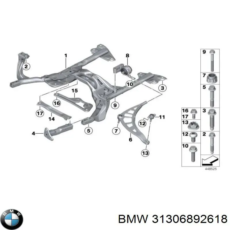 Купить 31306892618 BMW Опора переднего амортизатора