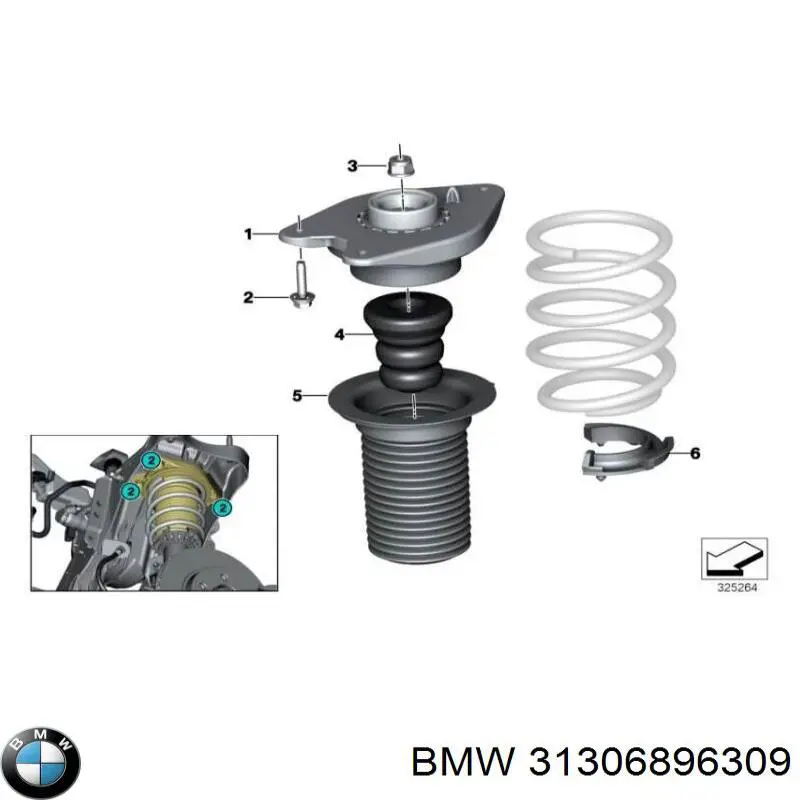 31306896309 BMW опора амортизатора переднего