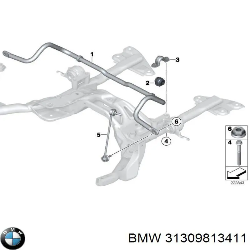 Втулка переднего стабилизатора BMW 31309813411 цена, от 16.25 USD
