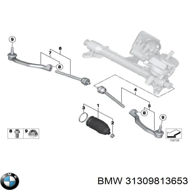 Amortiguador delantero izquierdo 31309813653 BMW/MINI