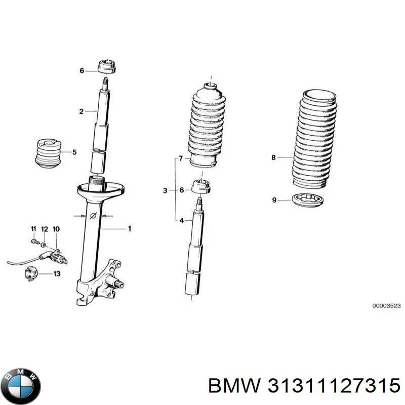 31311127315 BMW Амортизатор передний левый